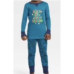 Kids Matching Family 2 piece Pajama Set - Wondershop™ Blue Size 10 Black Joy